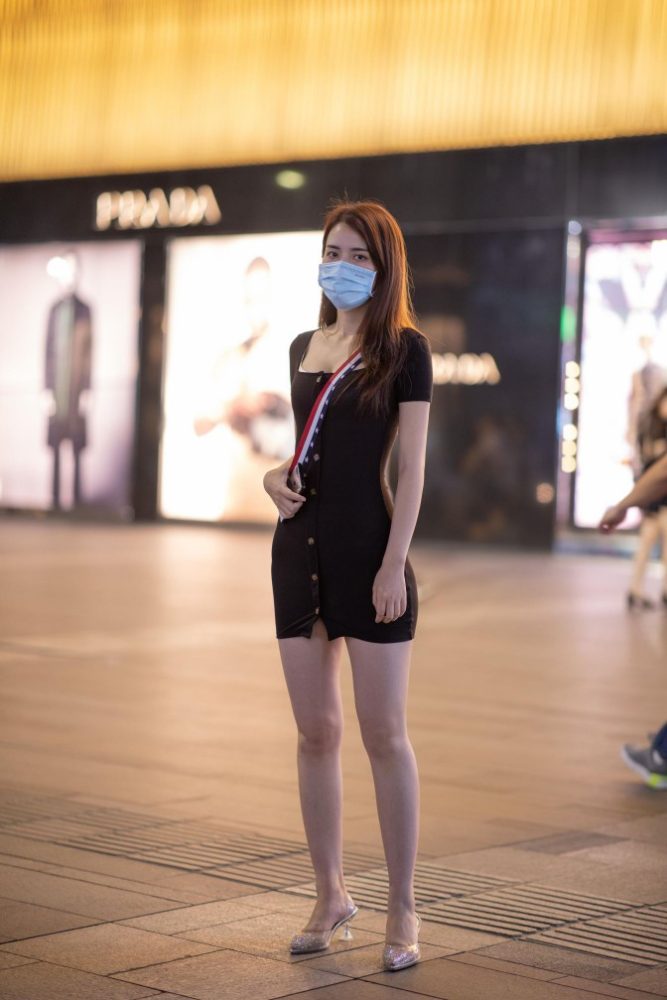 逛商场的黑色包臀裙美丽女孩【385P】00050-好看资源