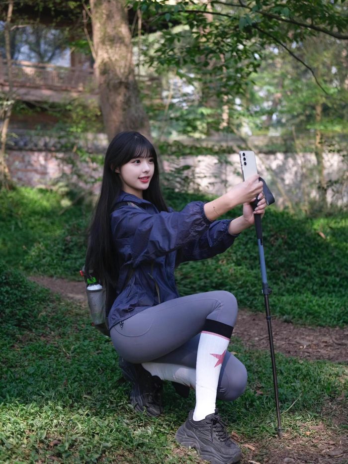 爱爬山的瑜伽裤MM，太甜美了！~-好看资源