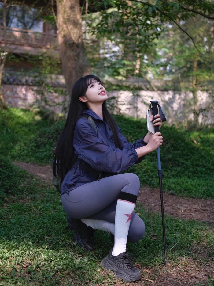 爱爬山的瑜伽裤MM，太甜美了！~-好看资源