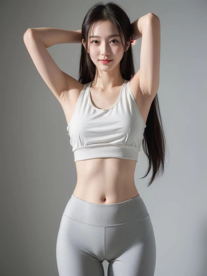 AI瑜伽裤清纯妹子系列图-好看资源