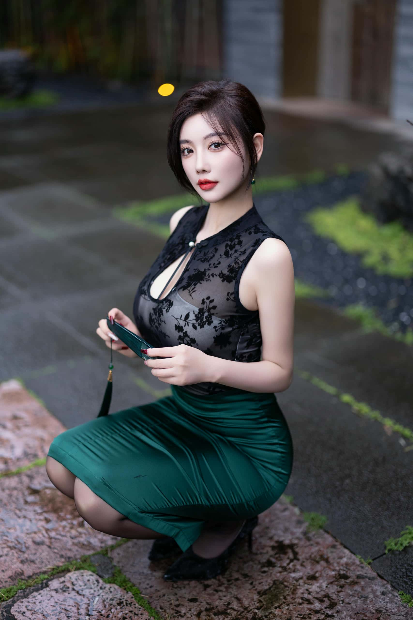 图片[4]-绿色旗袍 – 杨晨晨【87P】P50237-好看资源